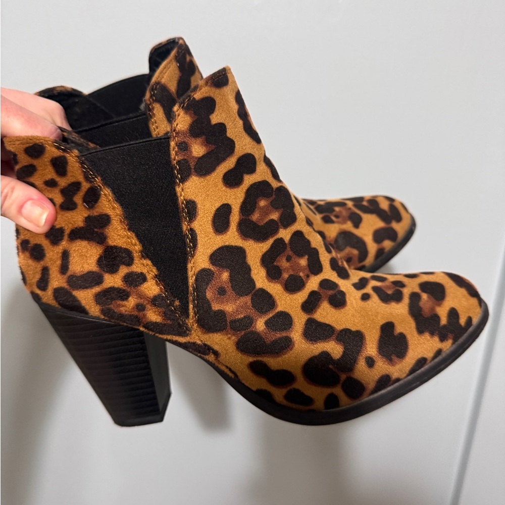 Forever 21 Brown Leopard Ankle Booties